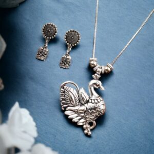 German Silver Bird Necklace | Best Silver Plated Chain Pendent For Girls