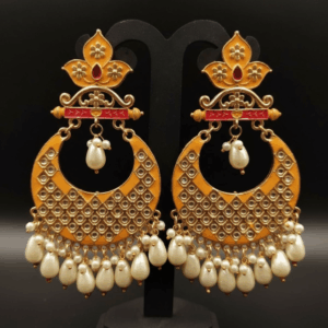 Kundan Meena Earrings
