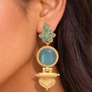 Royal Gold Plated Earring Traditional Design with Lightweight Jewelry For Women