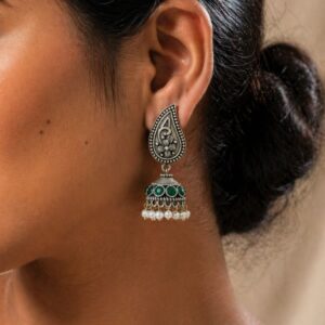 Designer Leaf Jhumka Earring Elegant Jewelry for Beautiful Traditional Look