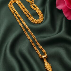 Fish Chain Pendant Golden Necklace for Party & Fashion Wear