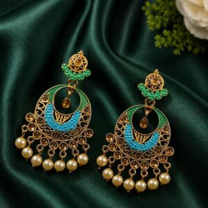 Gold Handmade Earring Elegant Jewelry for Lightweight & Festive Wear