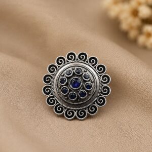 Ethnic Floral Ring Traditional Bloom Design for Elegant Festive Style