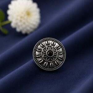 Silver Floral Ring Elegant Jewelry for Traditional , Party & Festive Wear