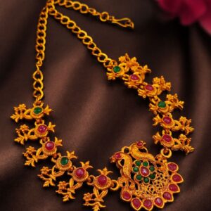 Elegant Peacock Necklace Graceful Design for Festive & Party Wear