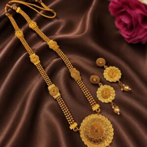 Traditional Gold Necklace Set Ethnic Jewelry for Weddings & Celebrations