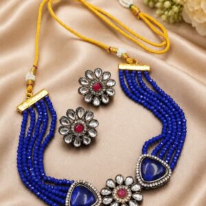 Oxidized Choker Necklace Set Traditional Jewelry for Weddings & Ethnic Wear