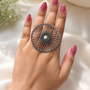 Vintage Floral Ring Antique Jewelry for Everyday & Festive Wear