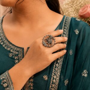 Vintage Elephant Ring Statement Jewelry for Traditional & Festive Wear