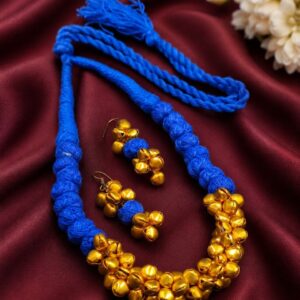 Gold Plated Ghungroo Necklace Set Traditional Jewelry Set for Women